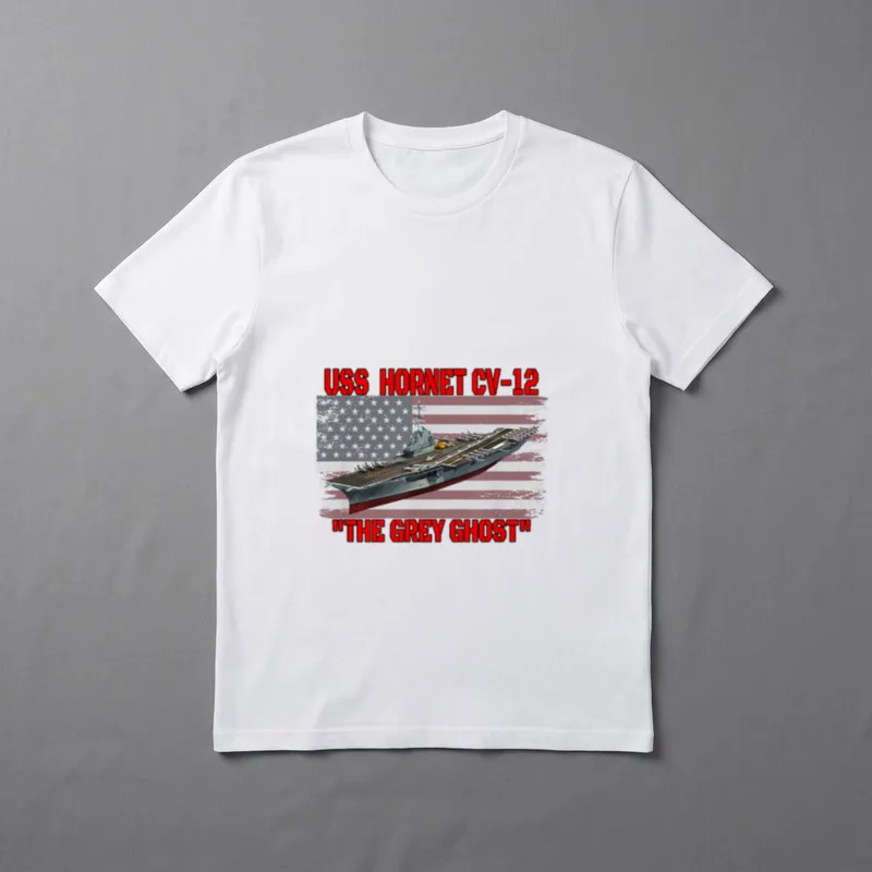 USS Hornet Aircraft Carrier T-Shirt – Classic T-Shirt in Black