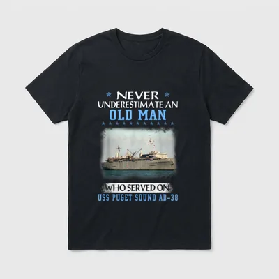 USS Puget Sound Veteran T-Shirt – Classic T-Shirt in Black