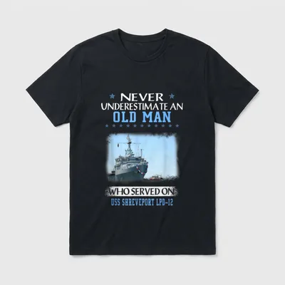 USS Shreveport LPD-12 Veterans Day Dad T-Shirt – Classic T-Shirt in Black
