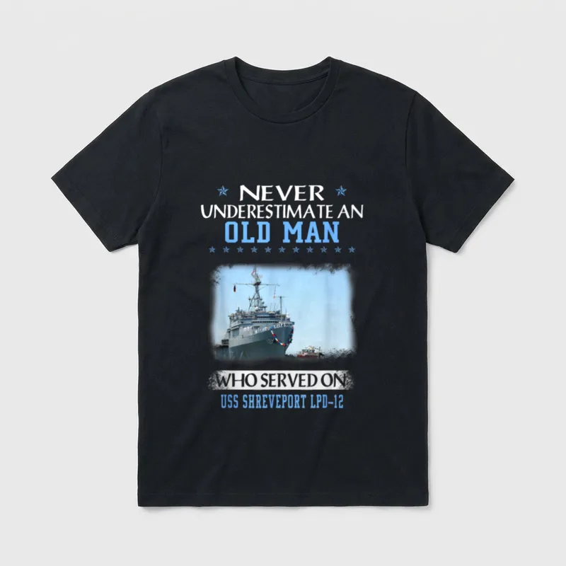 USS Shreveport LPD-12 Veterans Day Dad T-Shirt – Classic T-Shirt in Black