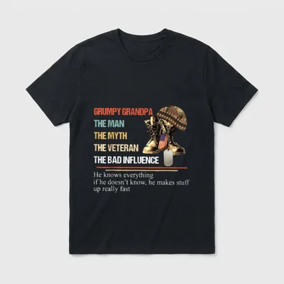 Grumpy Grandpa The Man T-Shirt – Classic T-Shirt in Black