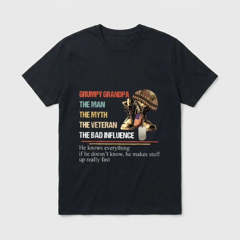 Grumpy Grandpa The Man T-Shirt – Classic T-Shirt in Black