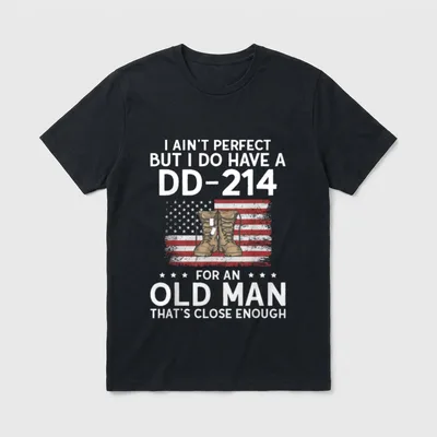 DD-214 Grumpy Old Veteran T-Shirt – Classic T-Shirt in Black