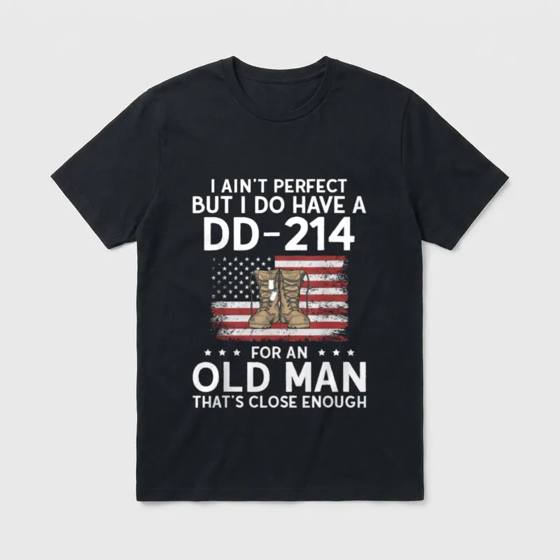DD-214 Grumpy Old Veteran T-Shirt – Classic T-Shirt in Black