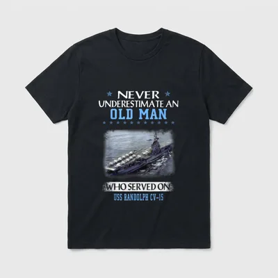 Aircraft Carrier Veterans Day Father T-Shirt – Classic T-Shirt in Black