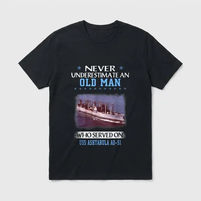 USS Ashtabula AO Veterans T-Shirt – Classic T-Shirt in Black