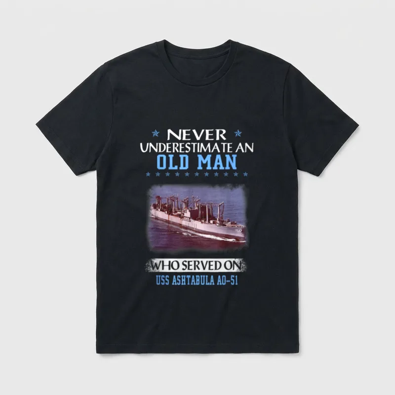 USS Ashtabula AO Veterans T-Shirt – Classic T-Shirt in Black
