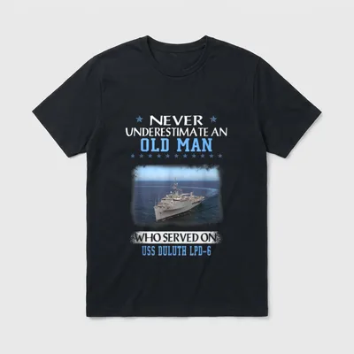 USS Duluth LPD-6 Veterans Day Father T-Shirt – Classic T-Shirt in Black