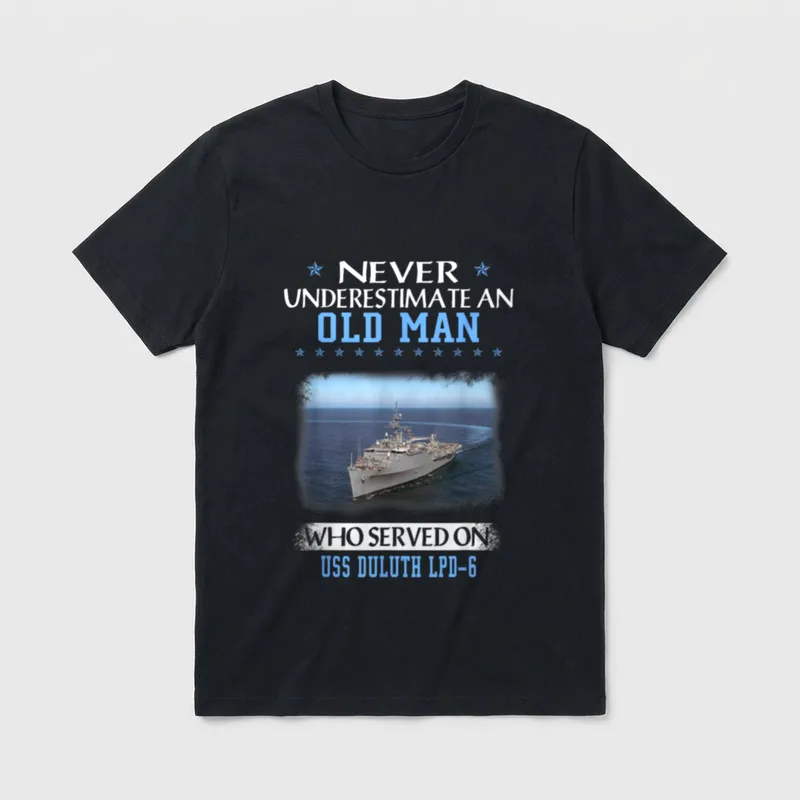 USS Duluth LPD-6 Veterans Day Father T-Shirt – Classic T-Shirt in Black