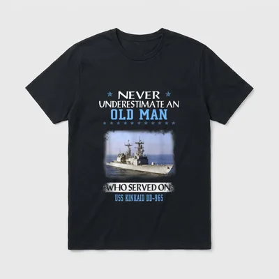 USS Kinkaid DD-965 Destroyer Veterans T-Shirt – Classic T-Shirt in Black