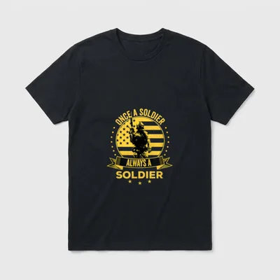 Veteran Dad Papa Gift T-Shirt – Classic T-Shirt in Black