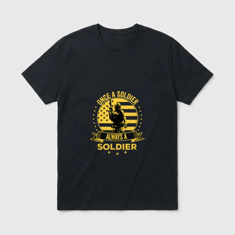 Veteran Dad Papa Gift T-Shirt – Classic T-Shirt in Black
