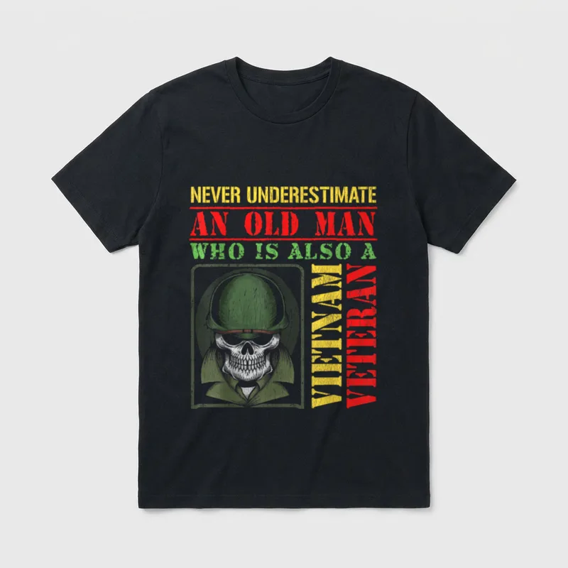 Nam Vet Dad T-Shirt – Classic T-Shirt in Black