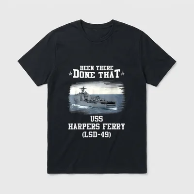 USS Harpers Ferry Veteran T-Shirt – Classic T-Shirt in Black