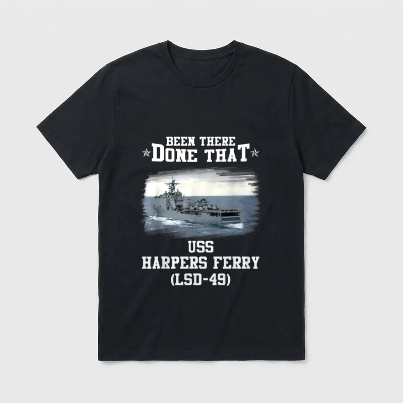 USS Harpers Ferry Veteran T-Shirt – Classic T-Shirt in Black