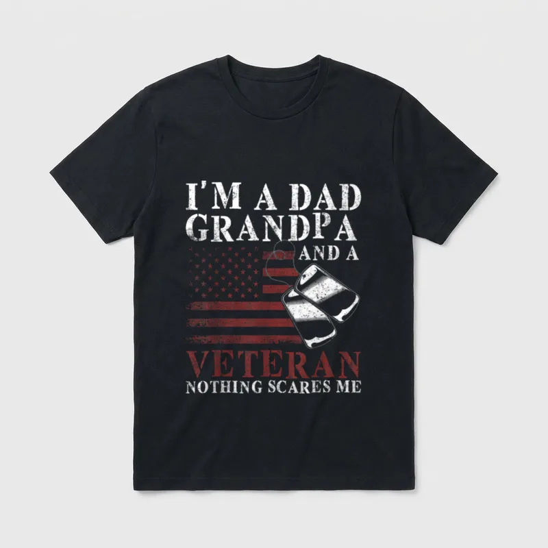 Im A Dad Grandpa T-Shirt – Classic T-Shirt in Black