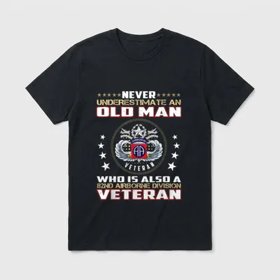 Airborne Division Veteran Dad T-Shirt – Classic T-Shirt in Black