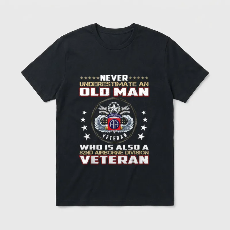 Airborne Division Veteran Dad T-Shirt – Classic T-Shirt in Black