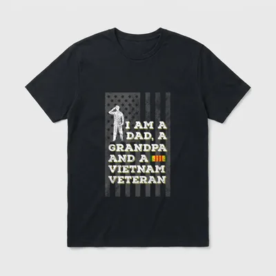 for Vietnam Veterans Dad T-Shirt – Classic T-Shirt in Black