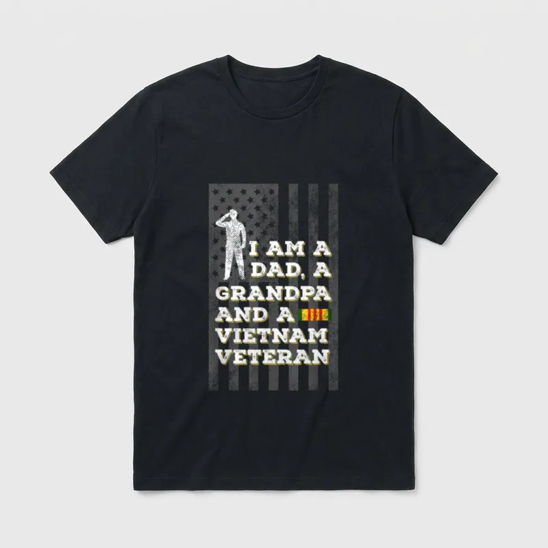 for Vietnam Veterans Dad T-Shirt – Classic T-Shirt in Black