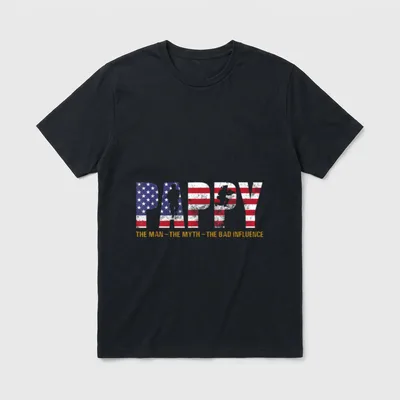 Bad Influence Grandpa Veteran T-Shirt – Classic T-Shirt in Black