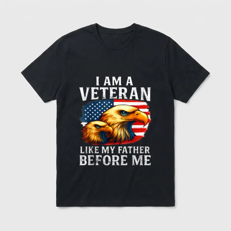 I Am a Veteran Patriotic T-Shirt – Classic T-Shirt in Black