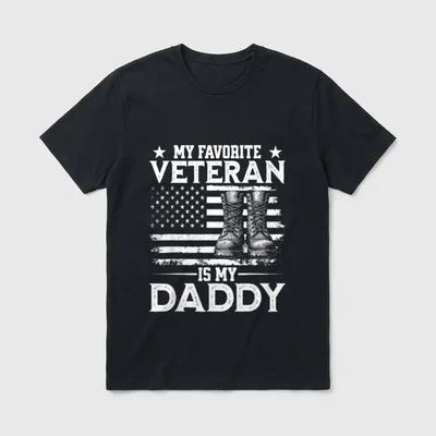 Veterans Day Daddy T-Shirt – Classic T-Shirt in Black