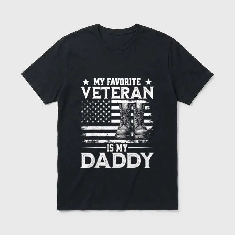 Veterans Day Daddy T-Shirt – Classic T-Shirt in Black