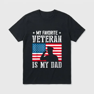 Veterans Day Thank You Dad T-Shirt – Classic T-Shirt in Black
