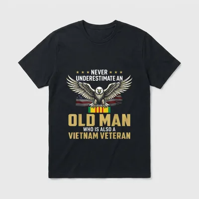 Old Man Vietnam Vet T-Shirt – Classic T-Shirt in Black