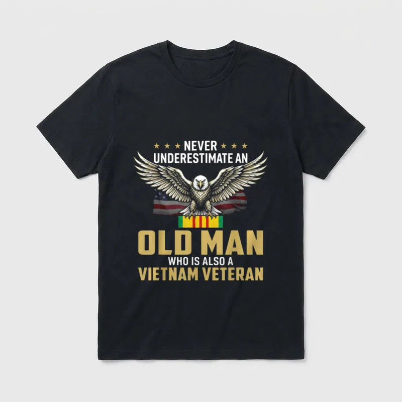 Old Man Vietnam Vet T-Shirt – Classic T-Shirt in Black