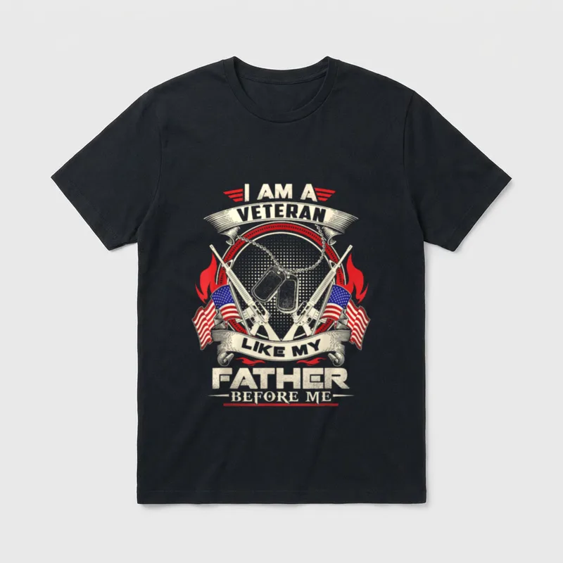 Patriotic Veteran Son T-Shirt – Classic T-Shirt in Black