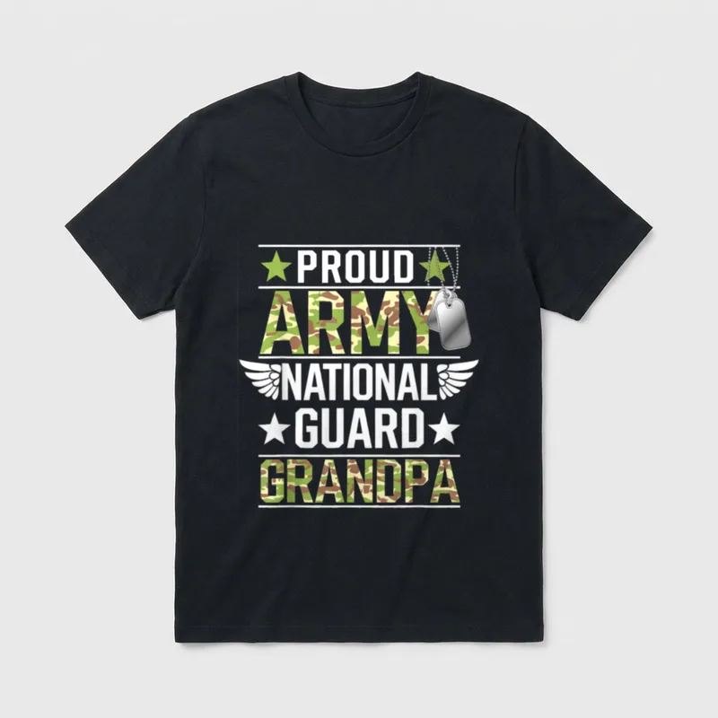 Army National Guard Veteran Grandpa T-Shirt – Classic T-Shirt in Black