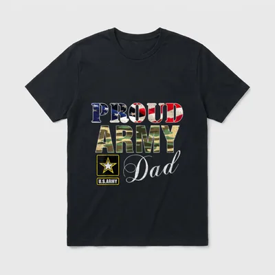Army Dad Veteran Day T-Shirt – Classic T-Shirt in Black