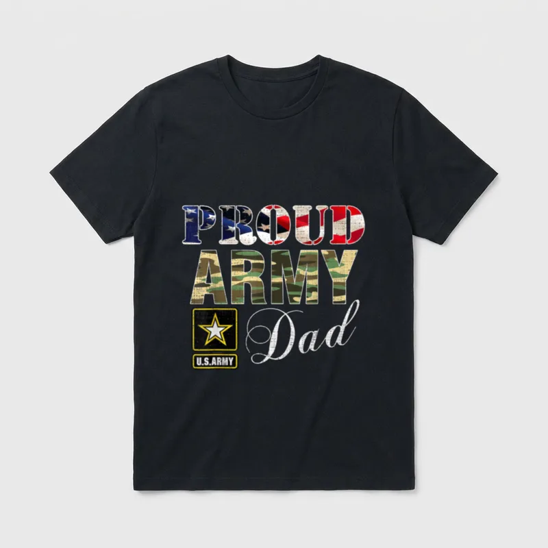 Army Dad Veteran Day T-Shirt – Classic T-Shirt in Black