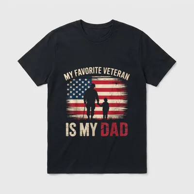 Veteran Dad Appreciation T-Shirt – Classic T-Shirt in Black