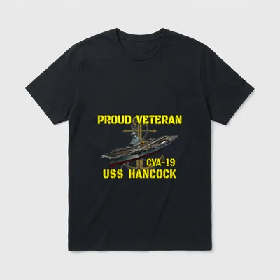 USS Hancock CVA-19 Veteran T-Shirt – Classic T-Shirt in Black