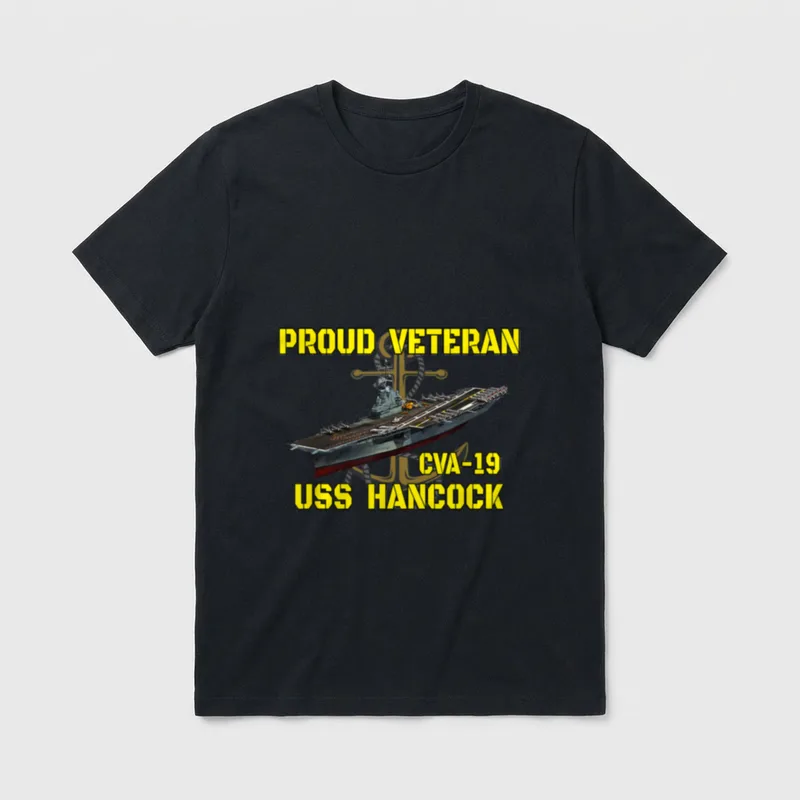 USS Hancock CVA-19 Veteran T-Shirt – Classic T-Shirt in Black