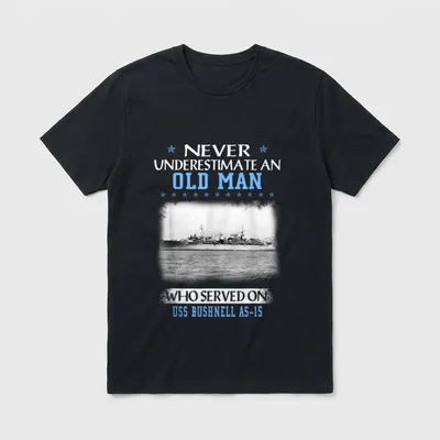 USS Bushnell AS-15 Veterans Day Father T-Shirt – Classic T-Shirt in Black