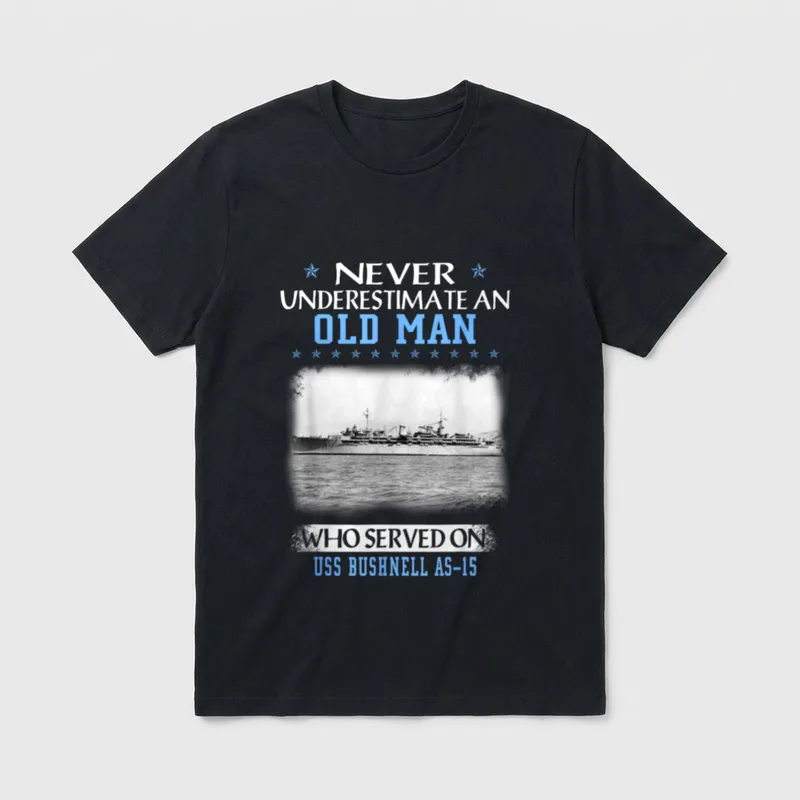 USS Bushnell AS-15 Veterans Day Father T-Shirt – Classic T-Shirt in Black