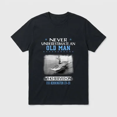 USS Bennington CV-20 Veterans Day Father T-Shirt – Classic T-Shirt in Black