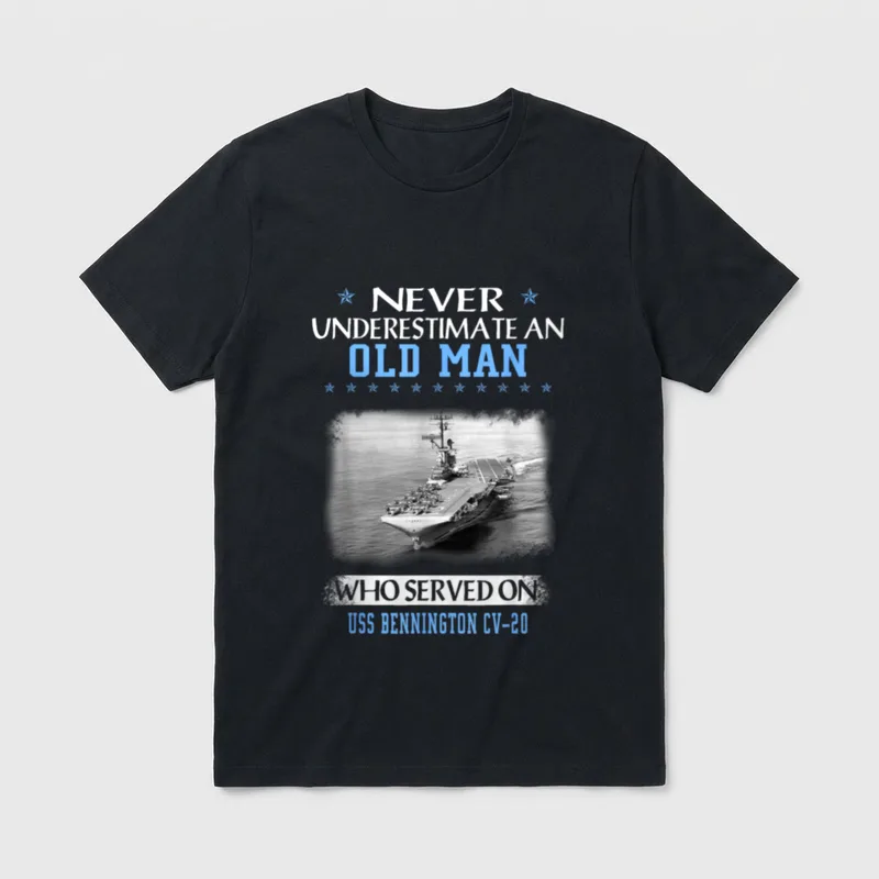 USS Bennington CV-20 Veterans Day Father T-Shirt – Classic T-Shirt in Black