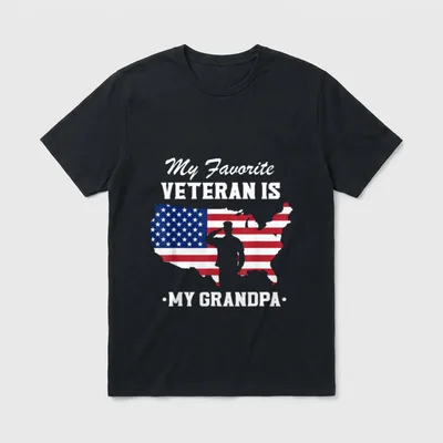 Day 2024 Military My Favorite Veteran T-Shirt – Classic T-Shirt in Black