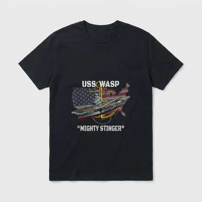Wasp CV-18 CVS-18 Veterans Sailor Dad T-Shirt – Classic T-Shirt in Black