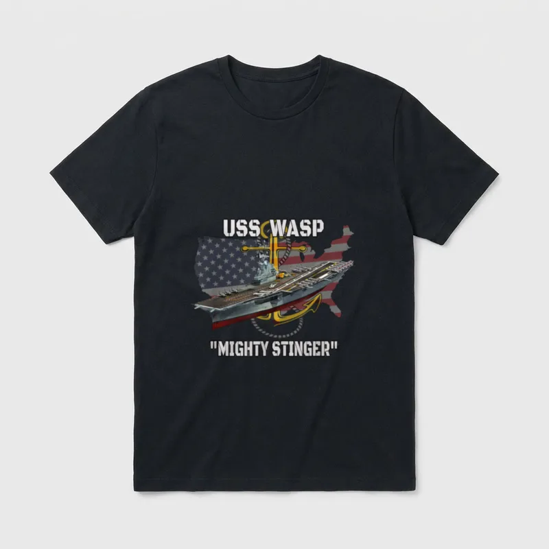 Wasp CV-18 CVS-18 Veterans Sailor Dad T-Shirt – Classic T-Shirt in Black