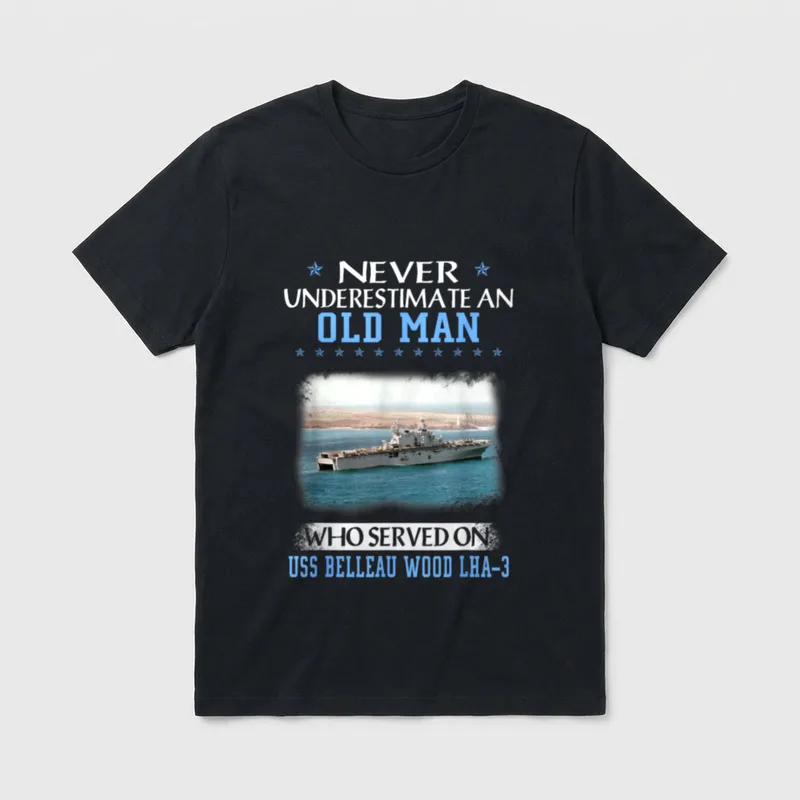 USS Belleau Wood LHA-3 Veterans Day T-Shirt – Classic T-Shirt in Black