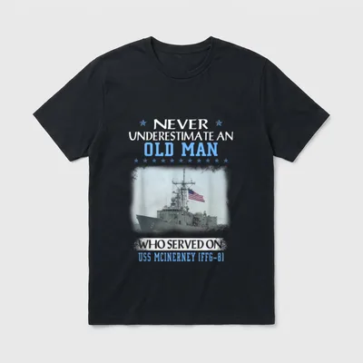 USS McInerney FFG-8 Veterans Day Father T-Shirt – Classic T-Shirt in Black