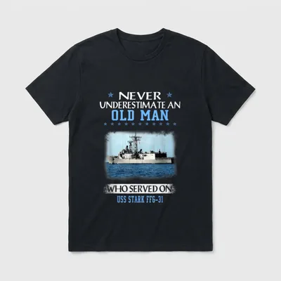 USS Stark FFG-31 Veterans Day Father T-Shirt – Classic T-Shirt in Black