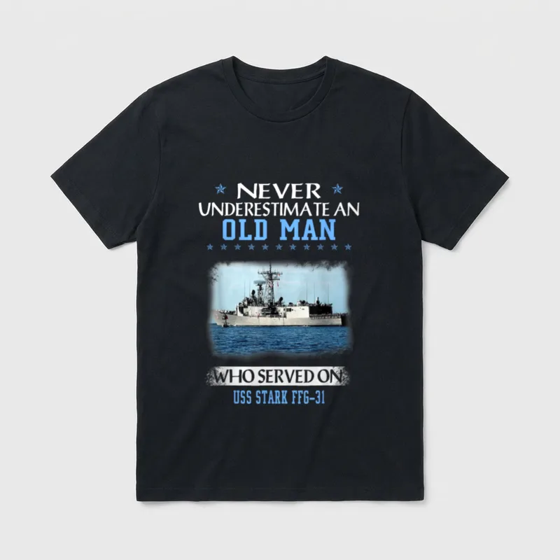 USS Stark FFG-31 Veterans Day Father T-Shirt – Classic T-Shirt in Black