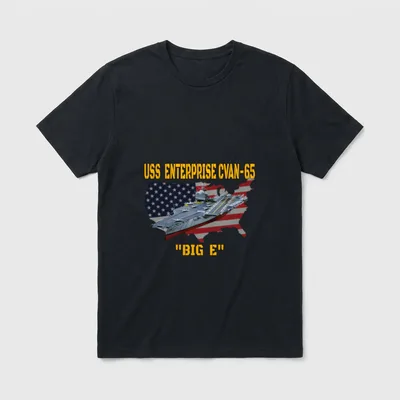 Aircraft Carrier USS Enterprise CVAN-65 Veterans T-Shirt – Classic T-Shirt in Black